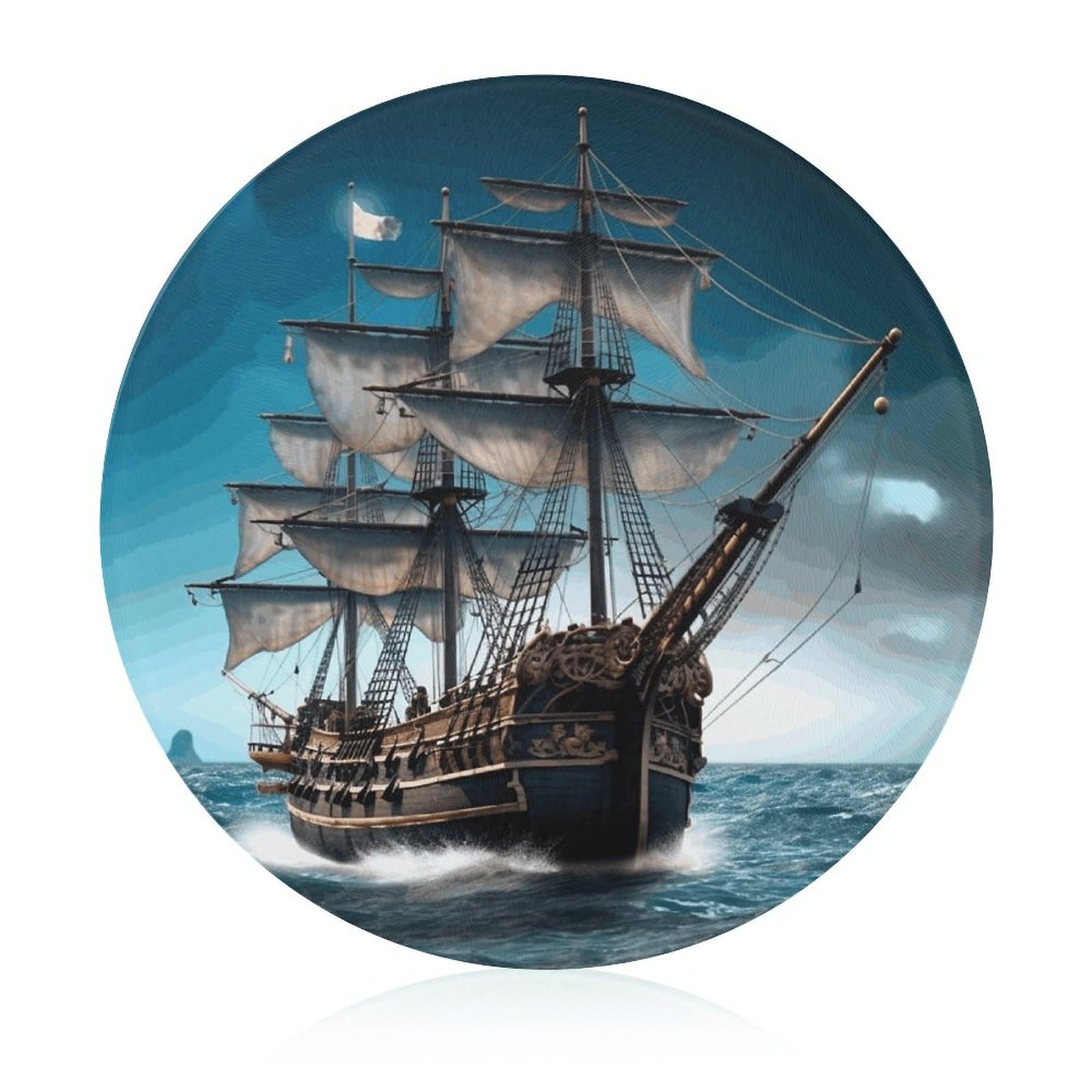 帆船ガラスプリント 帆船ガラスプリント